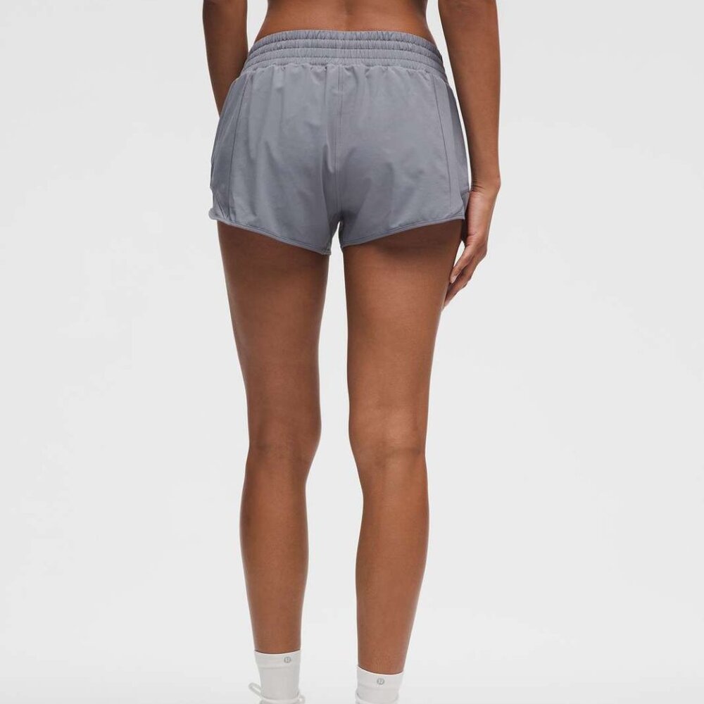 Lululemon Gray Hotty Hot High-Rise Lined Short Size 0 - 51007 - Picture 4 of 11